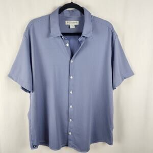 MIZZEN+MAIN Performance Shirt Mens XL Classic Fit Blue Check Stretch Minimalist